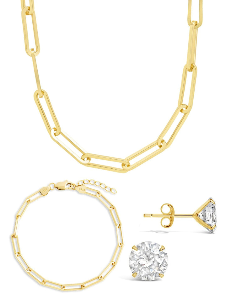 Paperclip & Everyday Studs Jewelry Bundle