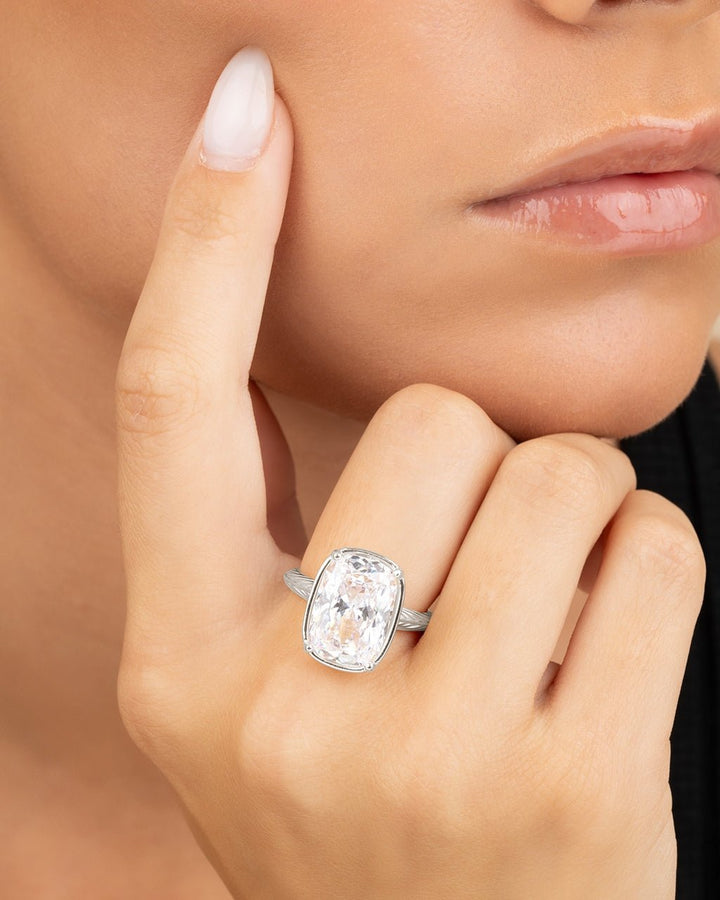 Elongated Cushion Cocktail Ring 4ct & 8ct