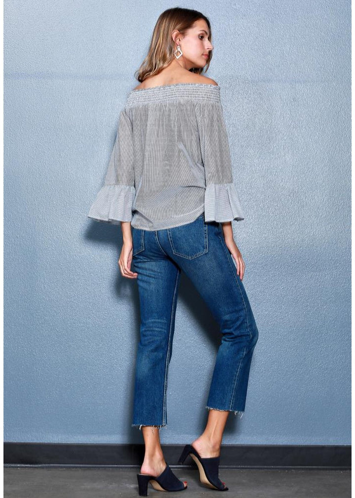 Women's Smocked Off Shoulder Top by Shop at Konus