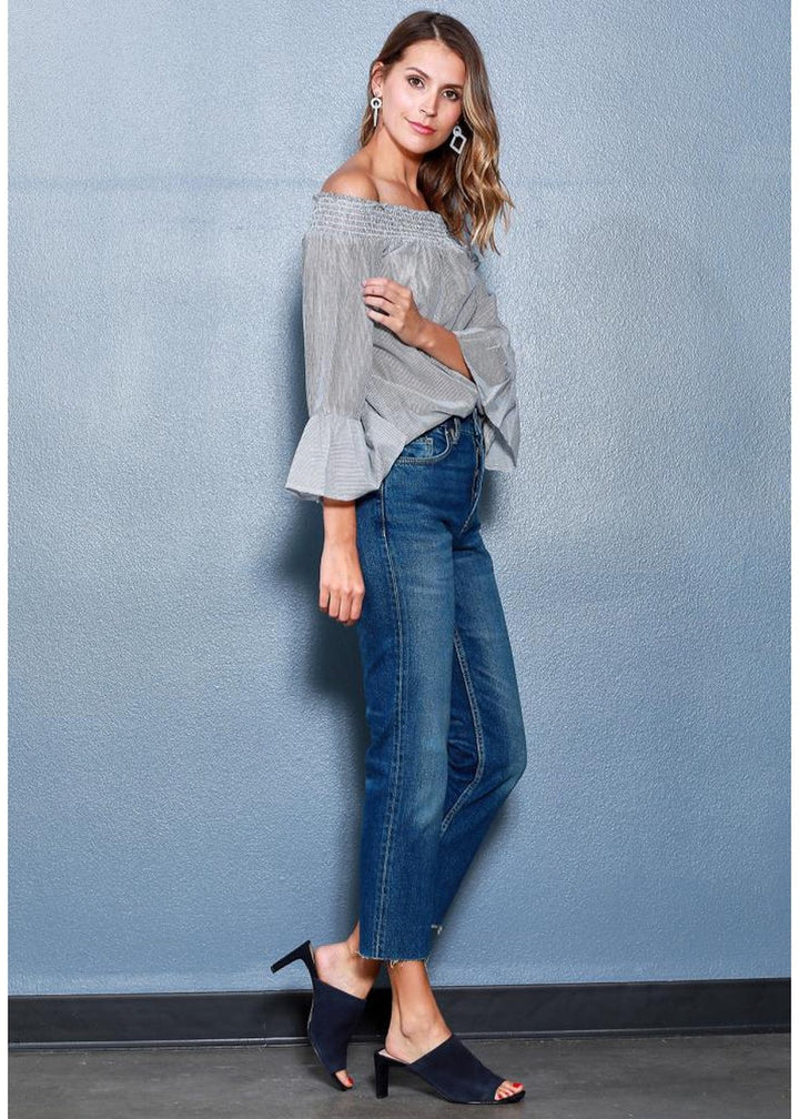 Women's Smocked Off Shoulder Top by Shop at Konus