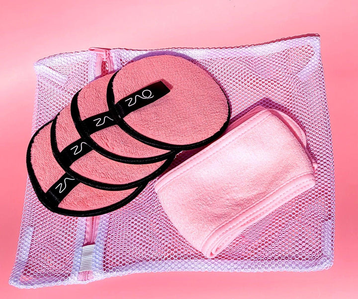 ZAQ Reusable Makeup Remover Pads 4pack with Spa facial Headband by ZAQ Skin & Body