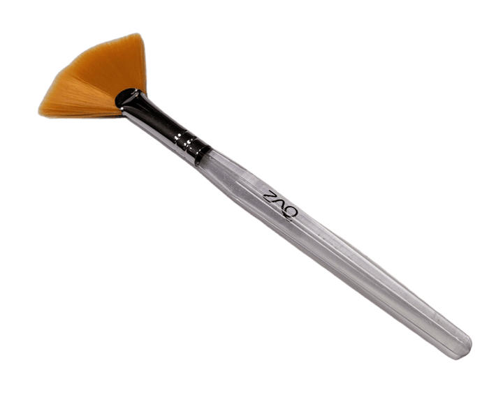 Fan Mask Brush with Synthetic Bristles & Acrylic Handle