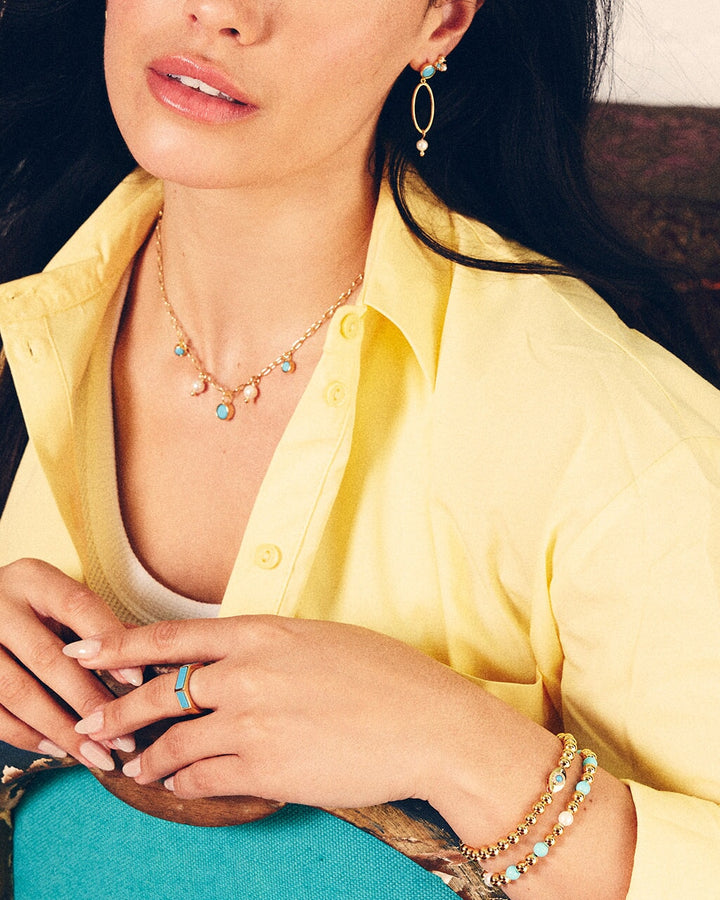 Davey Opal & CZ Evil Eye Beaded Bracelet by Sterling Forever