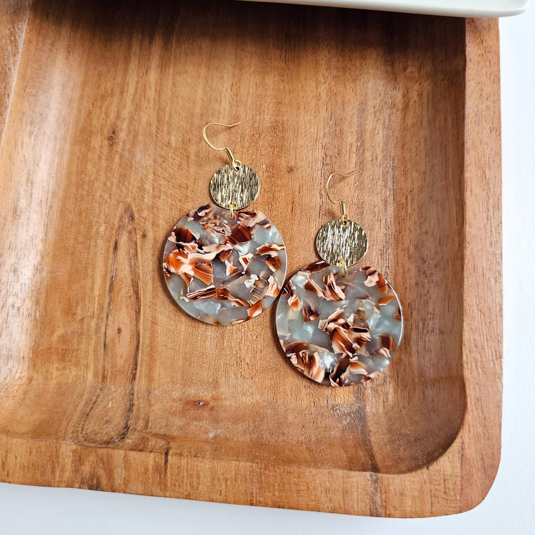 Zoey Earrings - Seafoam & Rust by Spiffy & Splendid