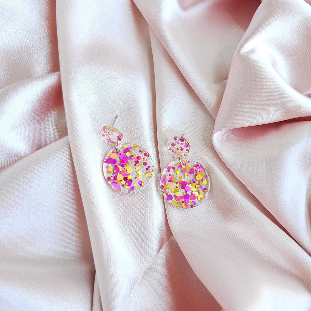 Addy Earrings - Pink Confetti by Spiffy & Splendid