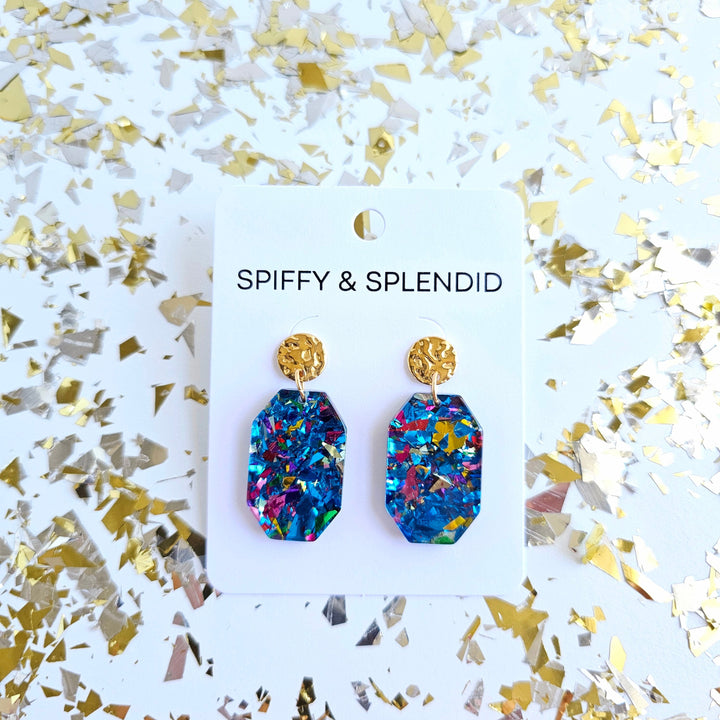 Lexi Earrings - Blue Sparkle by Spiffy & Splendid
