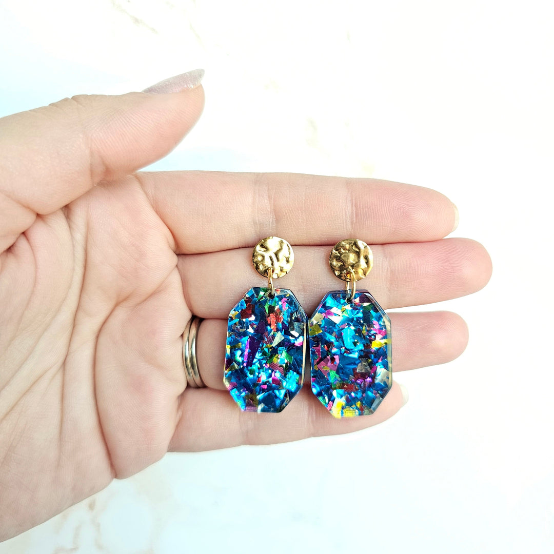 Lexi Earrings - Blue Sparkle by Spiffy & Splendid