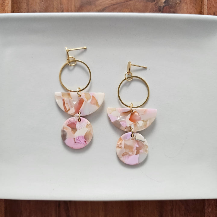 Wren Earrings - Peachy Pink by Spiffy & Splendid