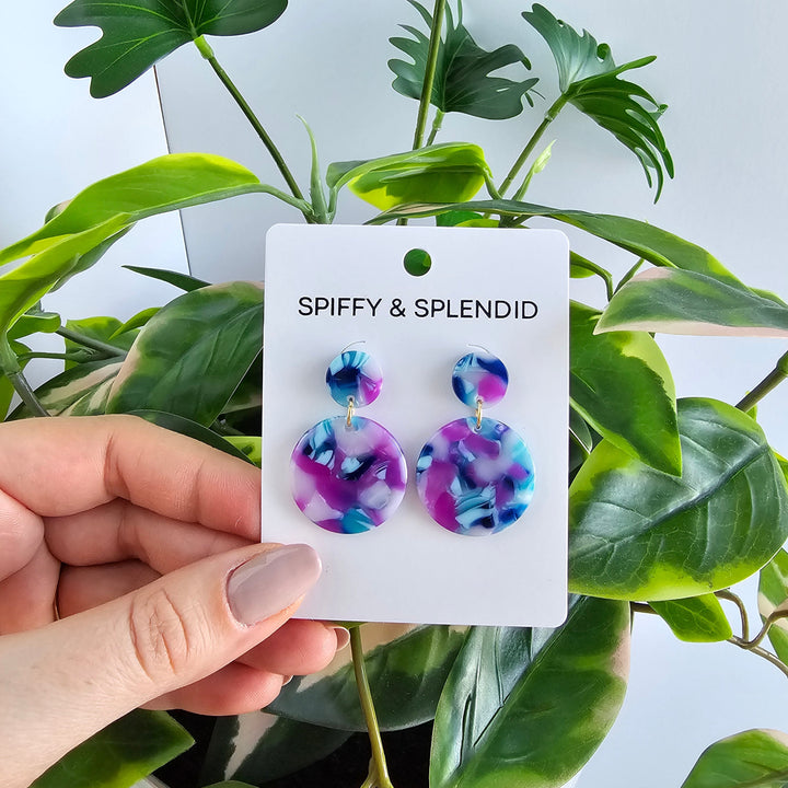 Addy Earrings - Purple Party by Spiffy & Splendid