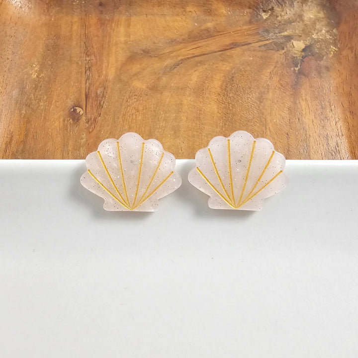 Seashell Studs - Pink Pearl by Spiffy & Splendid