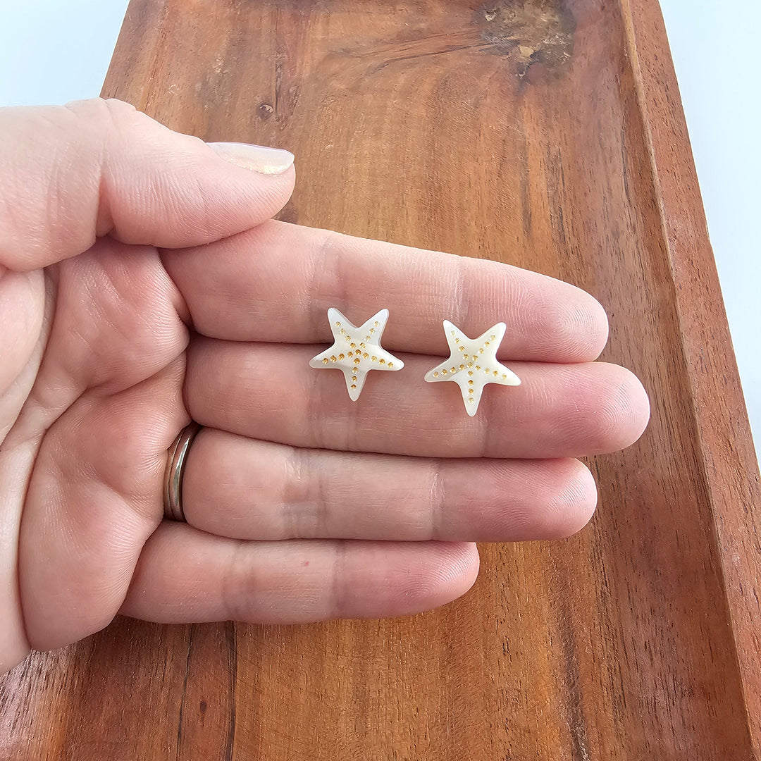 Starfish Studs - Ivory by Spiffy & Splendid