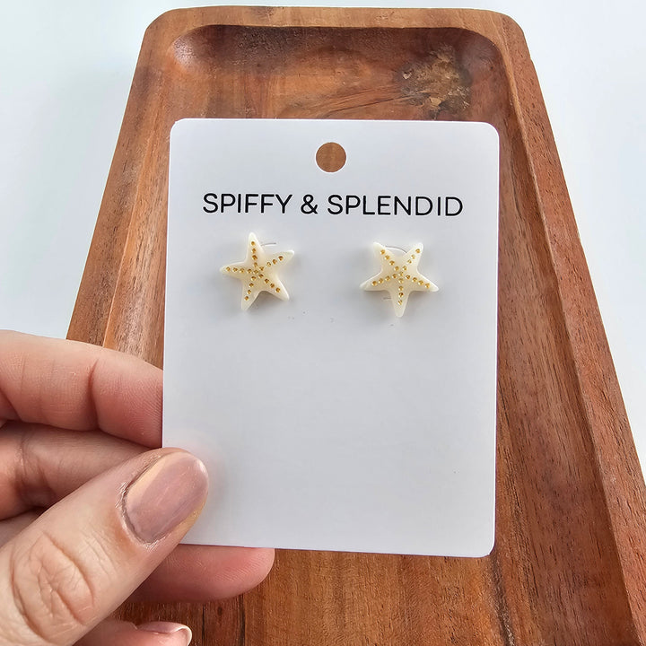 Starfish Studs - Ivory by Spiffy & Splendid