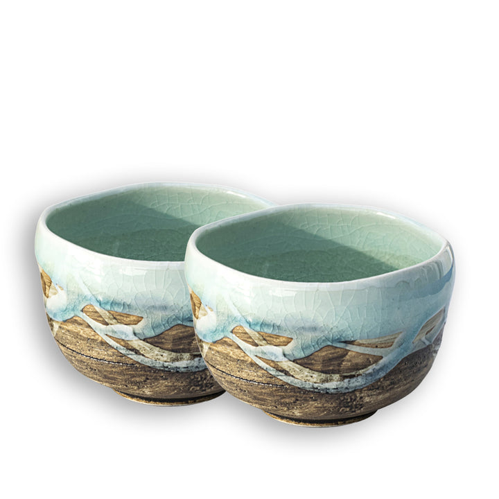 Blue & White Small Matcha Bowl by Aprika Life