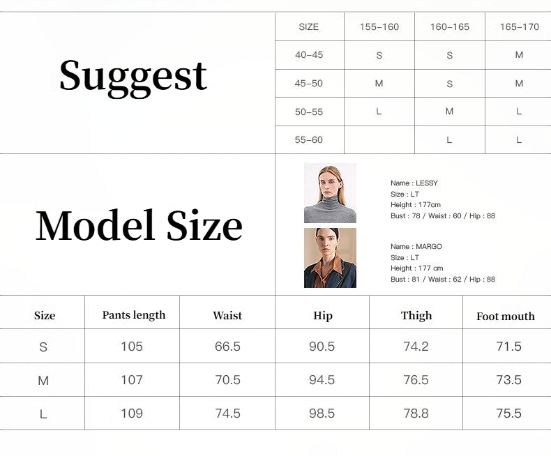 Merino wool blended double pleated wide-leg pants for women, versatile, drapey and comfortable casual trousers by Firelady Fur