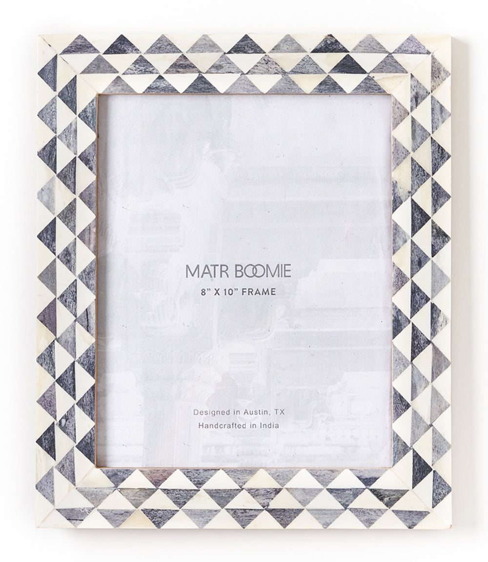 Varuna Photo Frame Varuna 8x10 Gray and White Picture Frame - Handcrafted Bone by Matr Bo ...