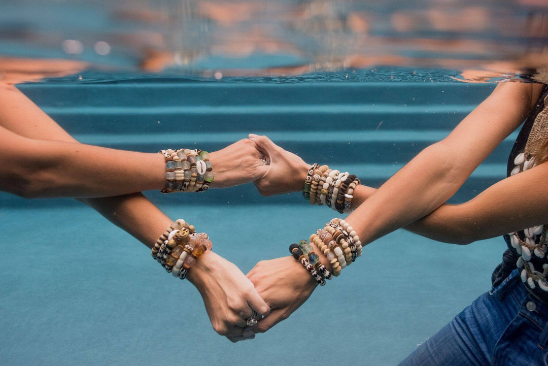 Trio Stack Bracelet Set | Camel + Mist