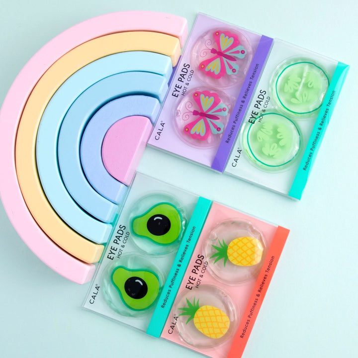 Spa Hot and Cold Eye Pads Variety of Styles- Cucumber, Flamingo, Rainbow by OBX Prep