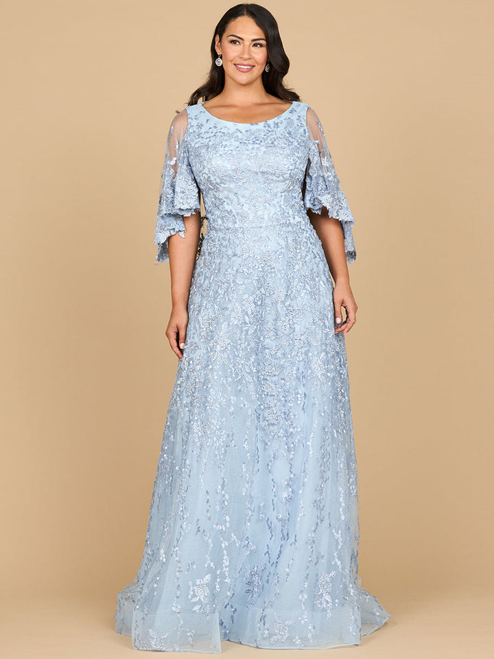 Lara 28881 - Cape Sleeve Mother's Gown
