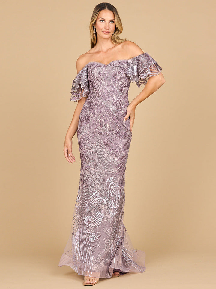 Lara 28884- Off Shoulder Mermaid Lace Gown