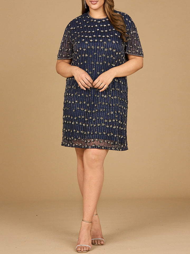 Fancy Beaded T-Shirt Dress