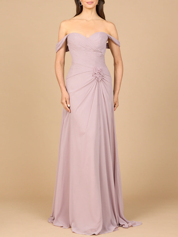 Off Shoulder Chiffon Dress