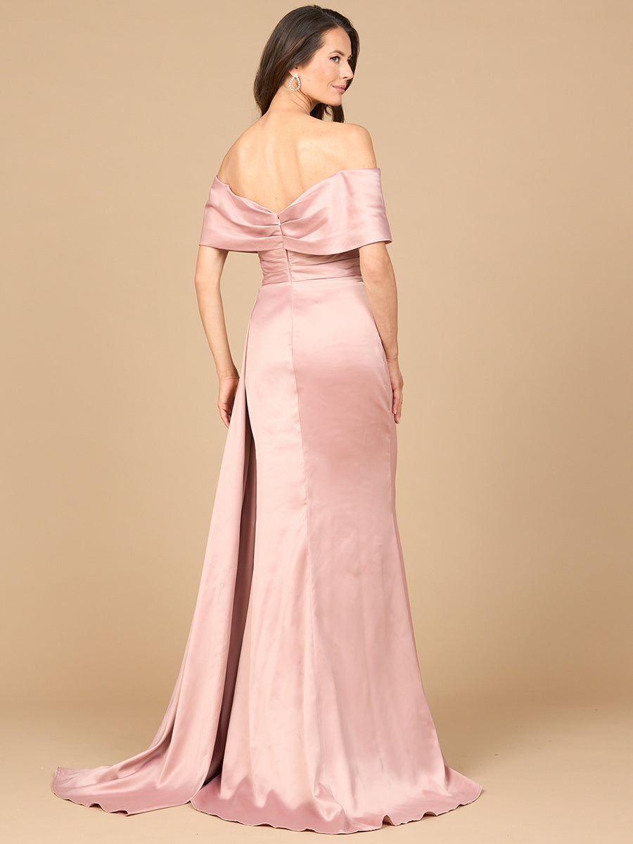 Off Shoulder Satin Dress
