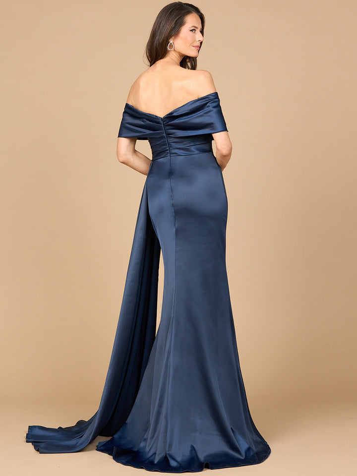 Off Shoulder Satin Dress