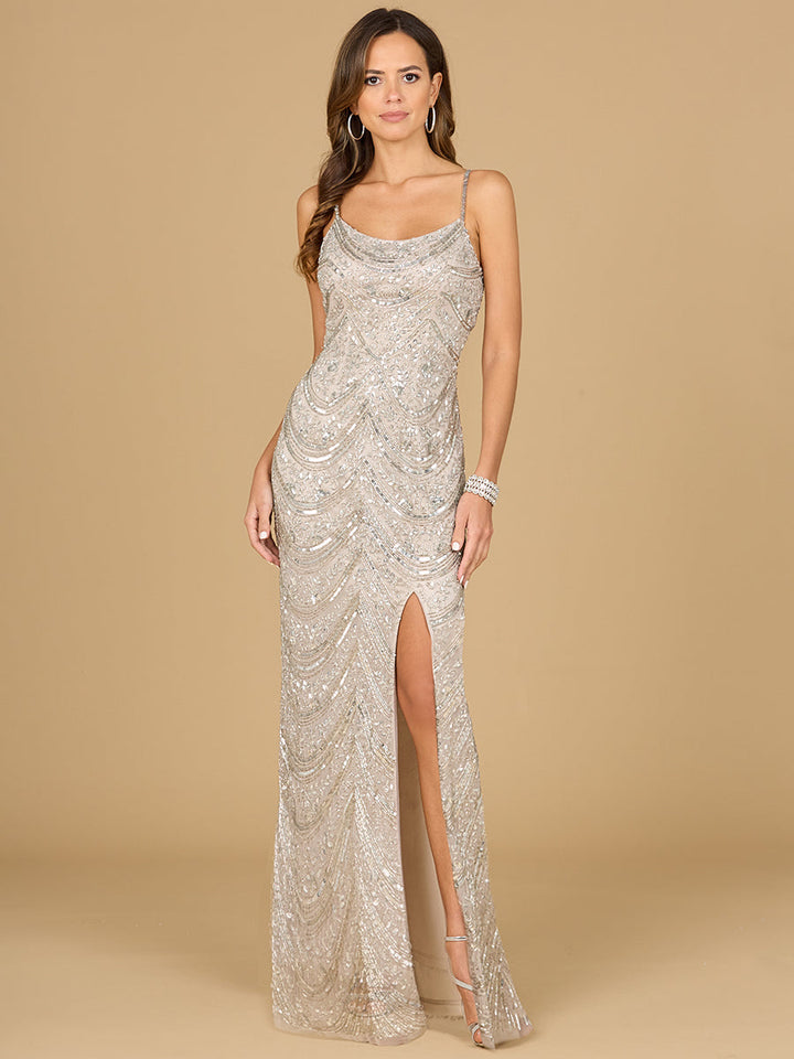 Scoop Neck Beaded Dress