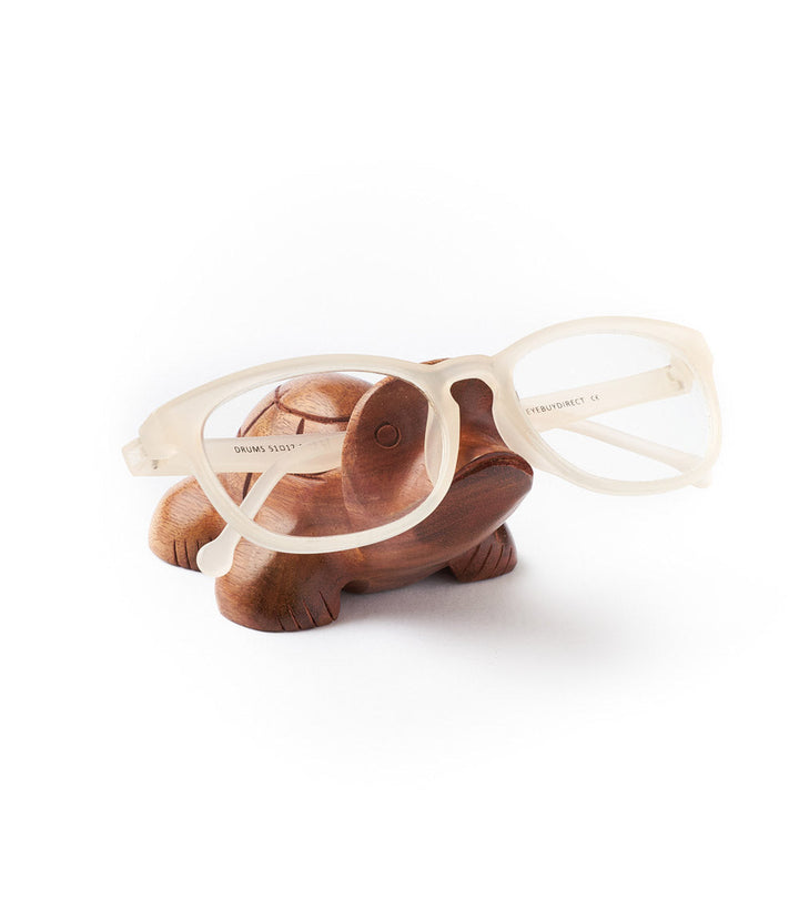 Turtle Eyeglasses Holder/Stand - Hand Carved Indian Rosewood by Matr Boomie