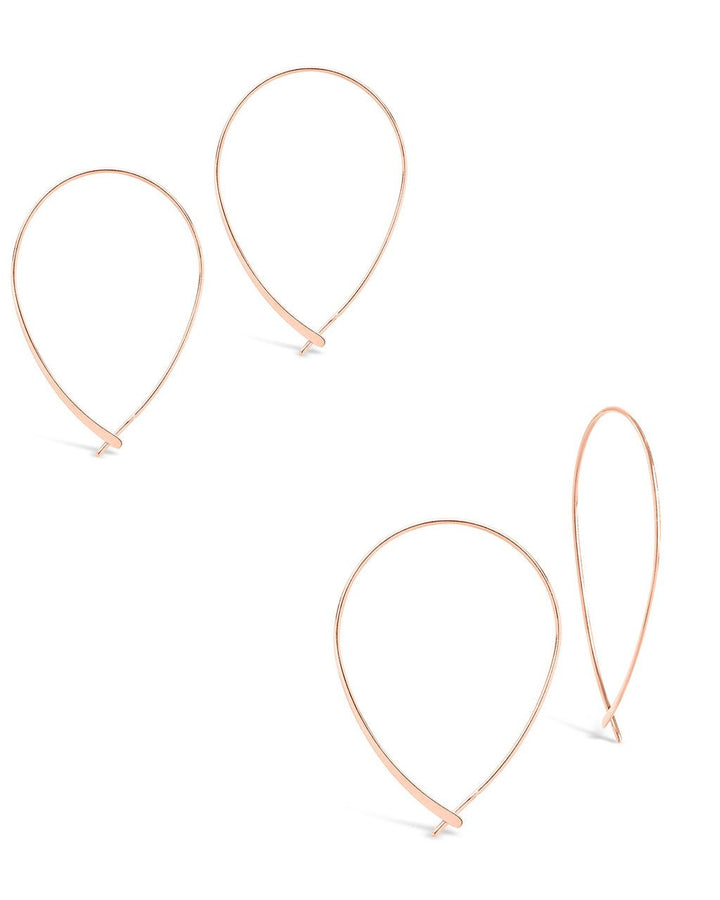 Delicate Threader Hoop Earrings Set of 2