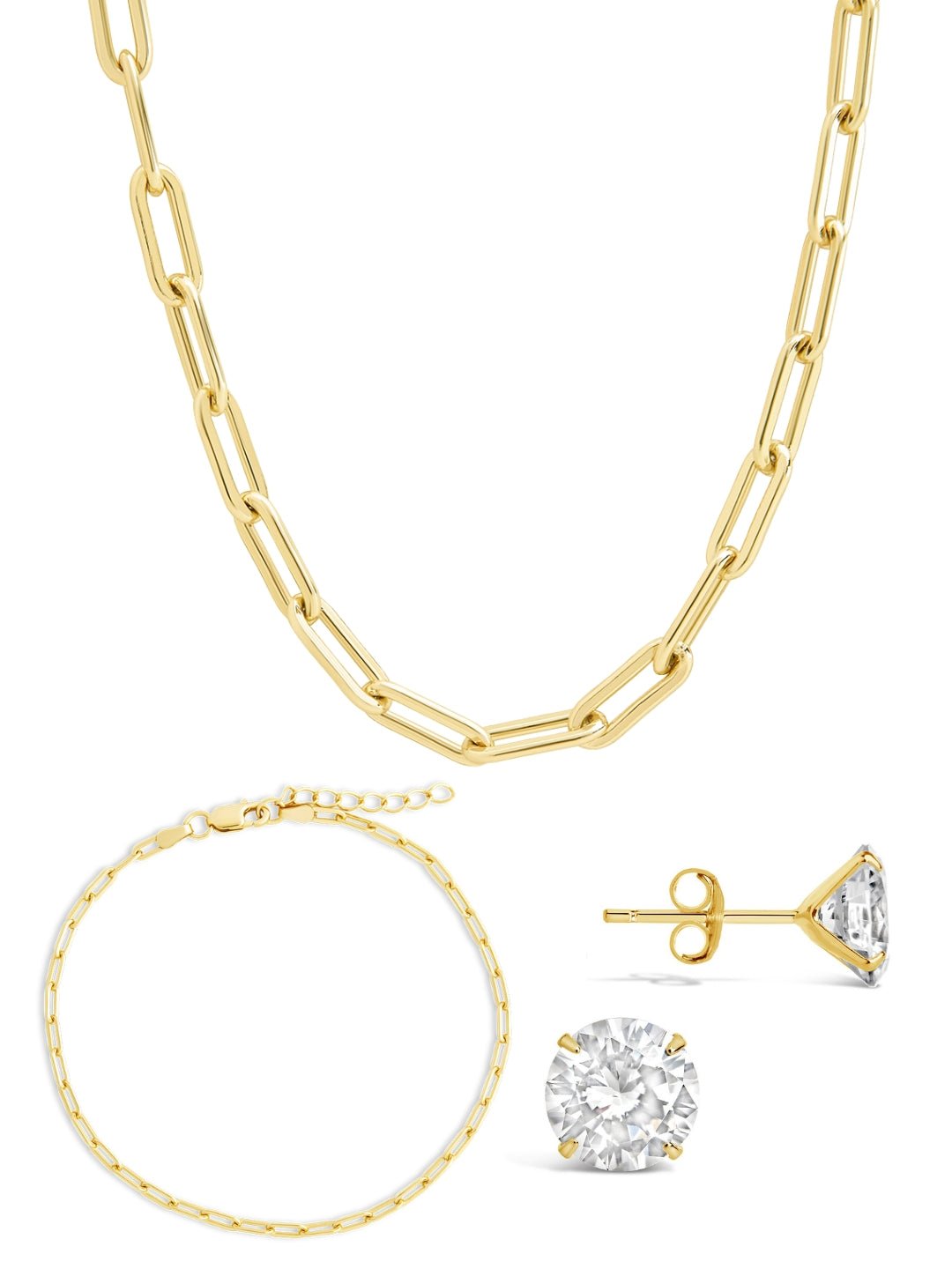 Paperclip & Everyday Studs Jewelry Bundle