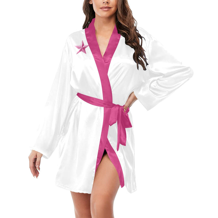Bridesmaid Boots Women's Belted Satin Feel Dressing Lounge Robe by Baha Ranch Western Wear