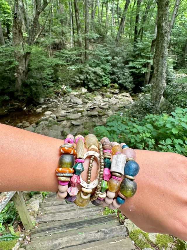 Intricate Stack Bracelet | Camel