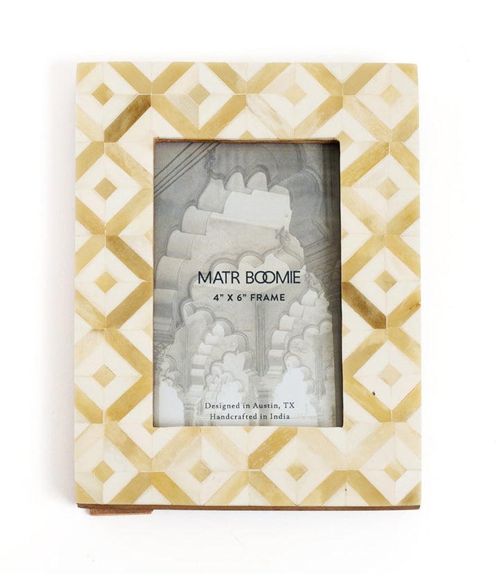 Dari Sandstone Mosaic 4x6 Picture Frame - Hand Carved Bone by Matr Boomie
