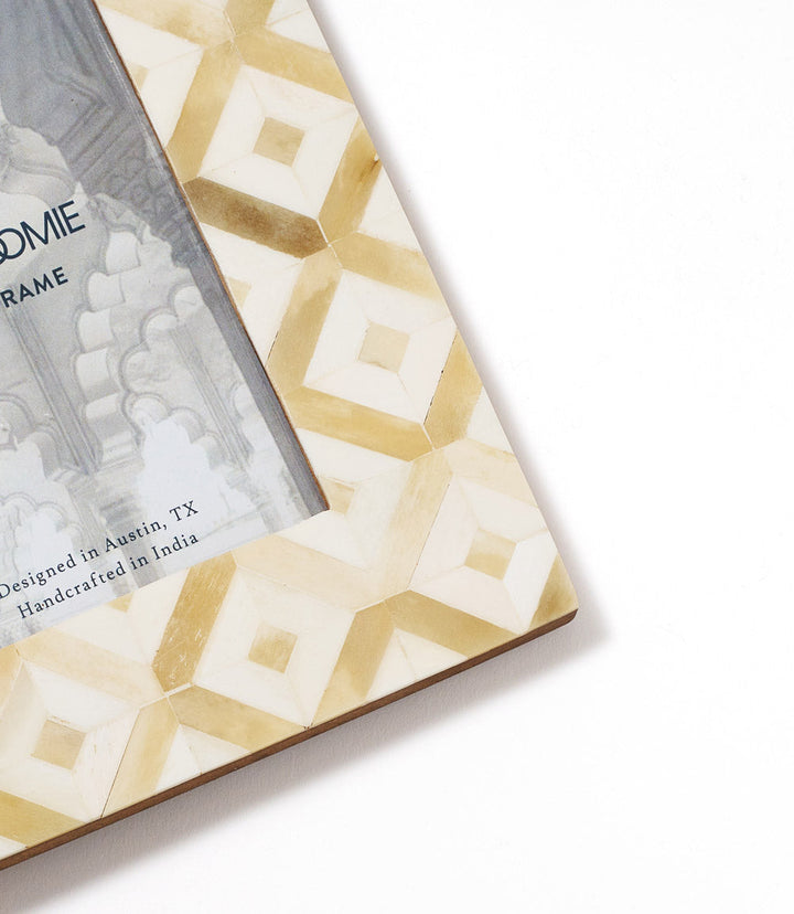 Dari Sandstone Mosaic 4x6 Picture Frame - Hand Carved Bone by Matr Boomie