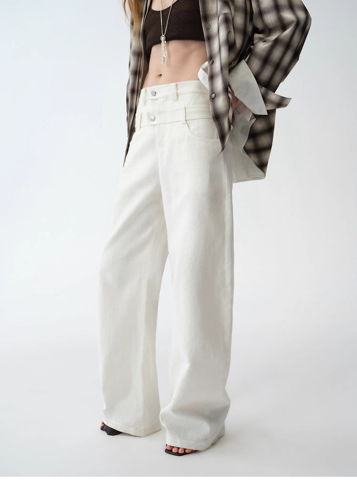 Old Money Style Linen Cut Scimitar Pants"Weiss Love Letter" by Firelady Fur