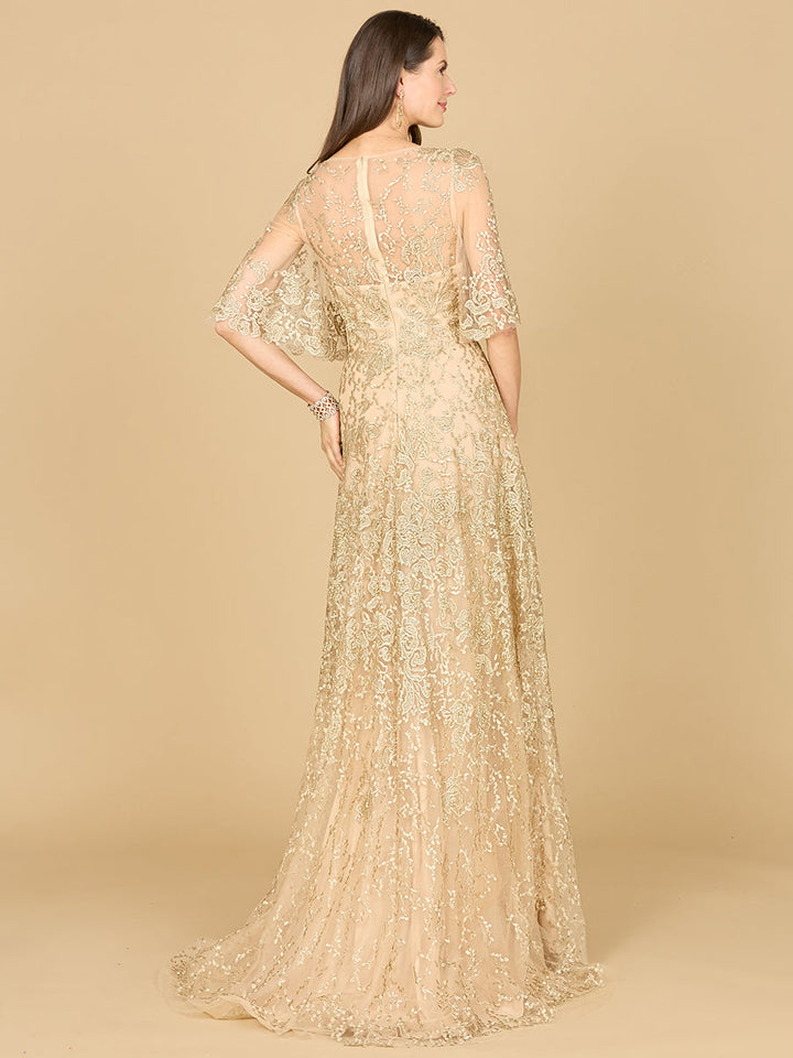 Lara 33277 - Cape Sleeve Mother's Gown