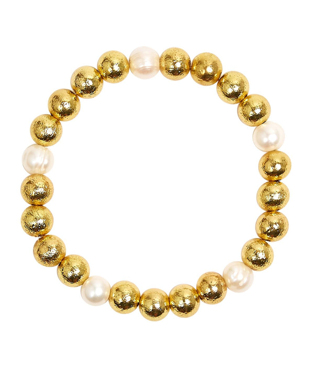 Georgia - Gold  & Freshwater Pearl Beaded Bracelet