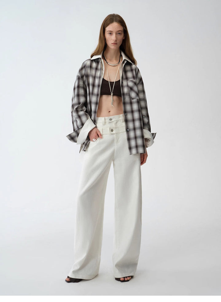 Old Money Style Linen Cut Scimitar Pants"Weiss Love Letter" by Firelady Fur
