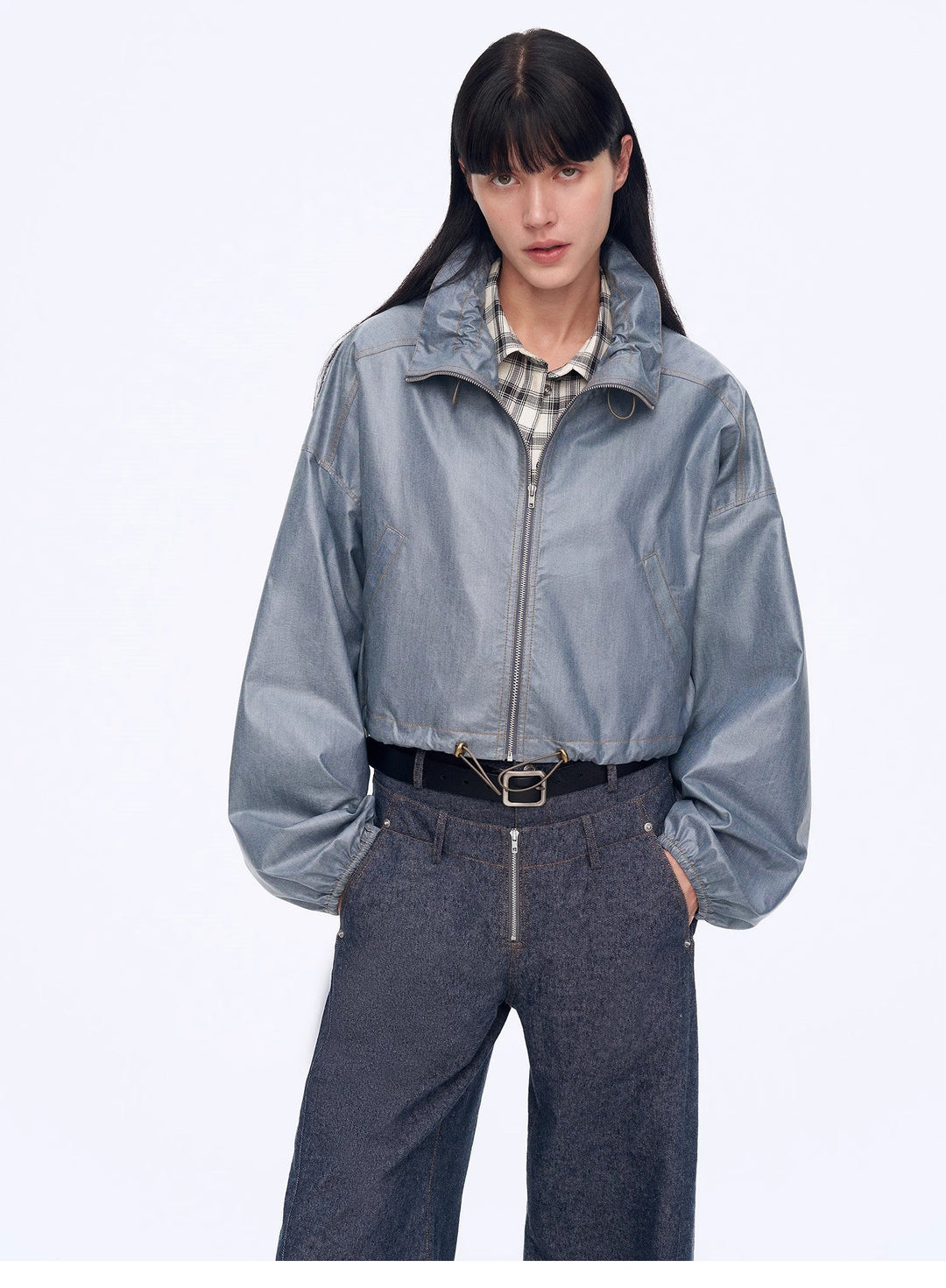 "Blues Notes" Technological Composite Film Cotton Lightweight Outdoor Jacket by Firelady Fur