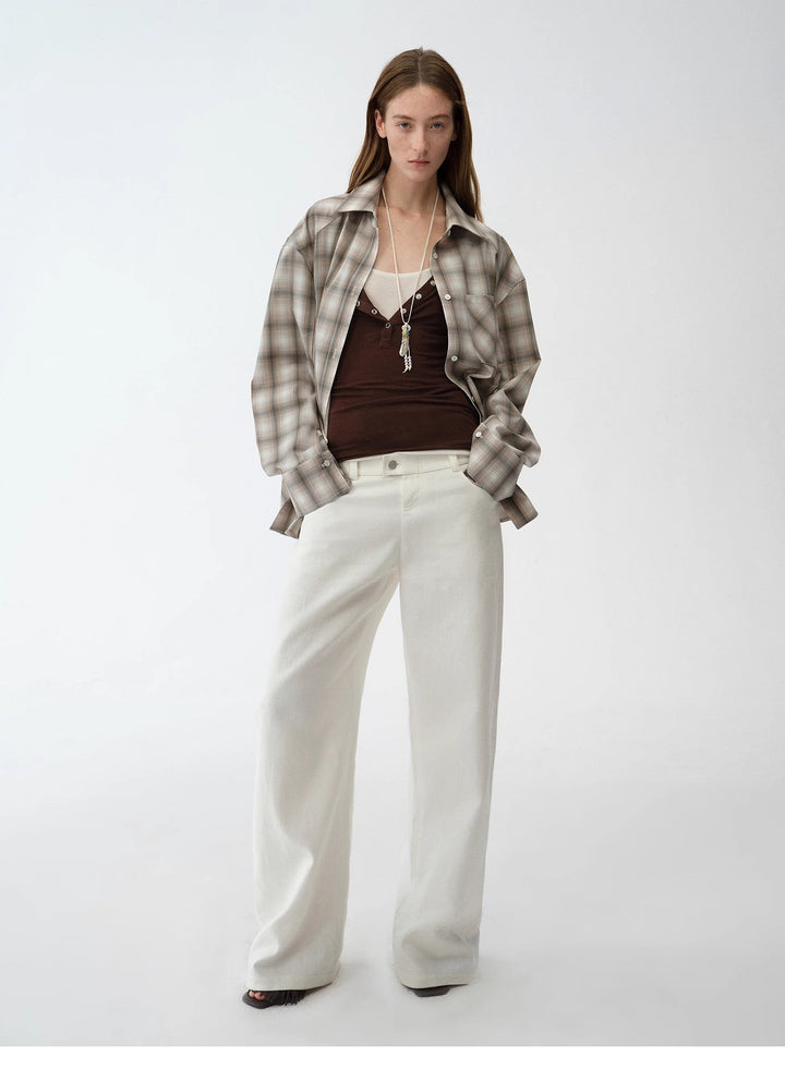 Old Money Style Linen Cut Scimitar Pants"Weiss Love Letter" by Firelady Fur