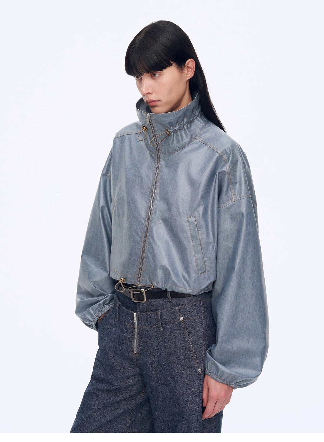 "Blues Notes" Technological Composite Film Cotton Lightweight Outdoor Jacket by Firelady Fur