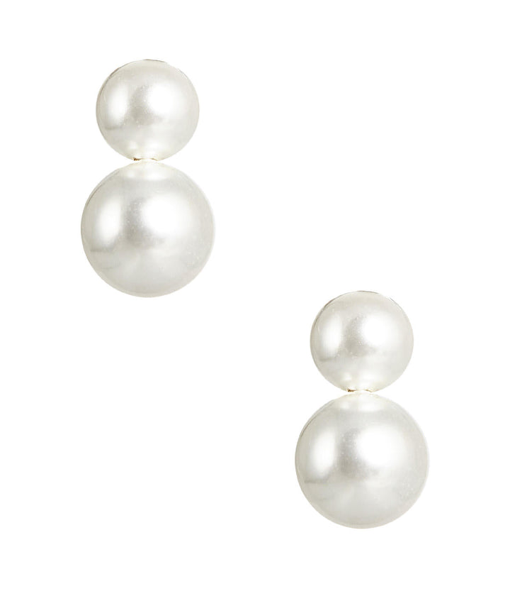 Audrey - Double Pearl earrings - Belle of  the Ball