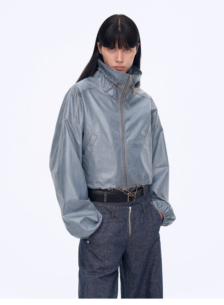 "Blues Notes" Technological Composite Film Cotton Lightweight Outdoor Jacket by Firelady Fur