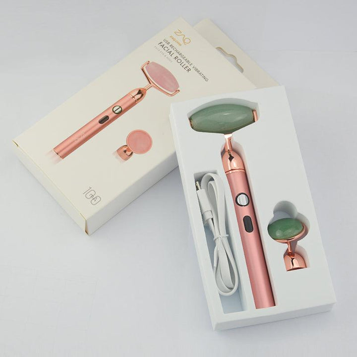 ZAQ Sana Jade USB Rechargeable Vibrating Changeable Face Rollers - 3 Speed by ZAQ Skin & Body