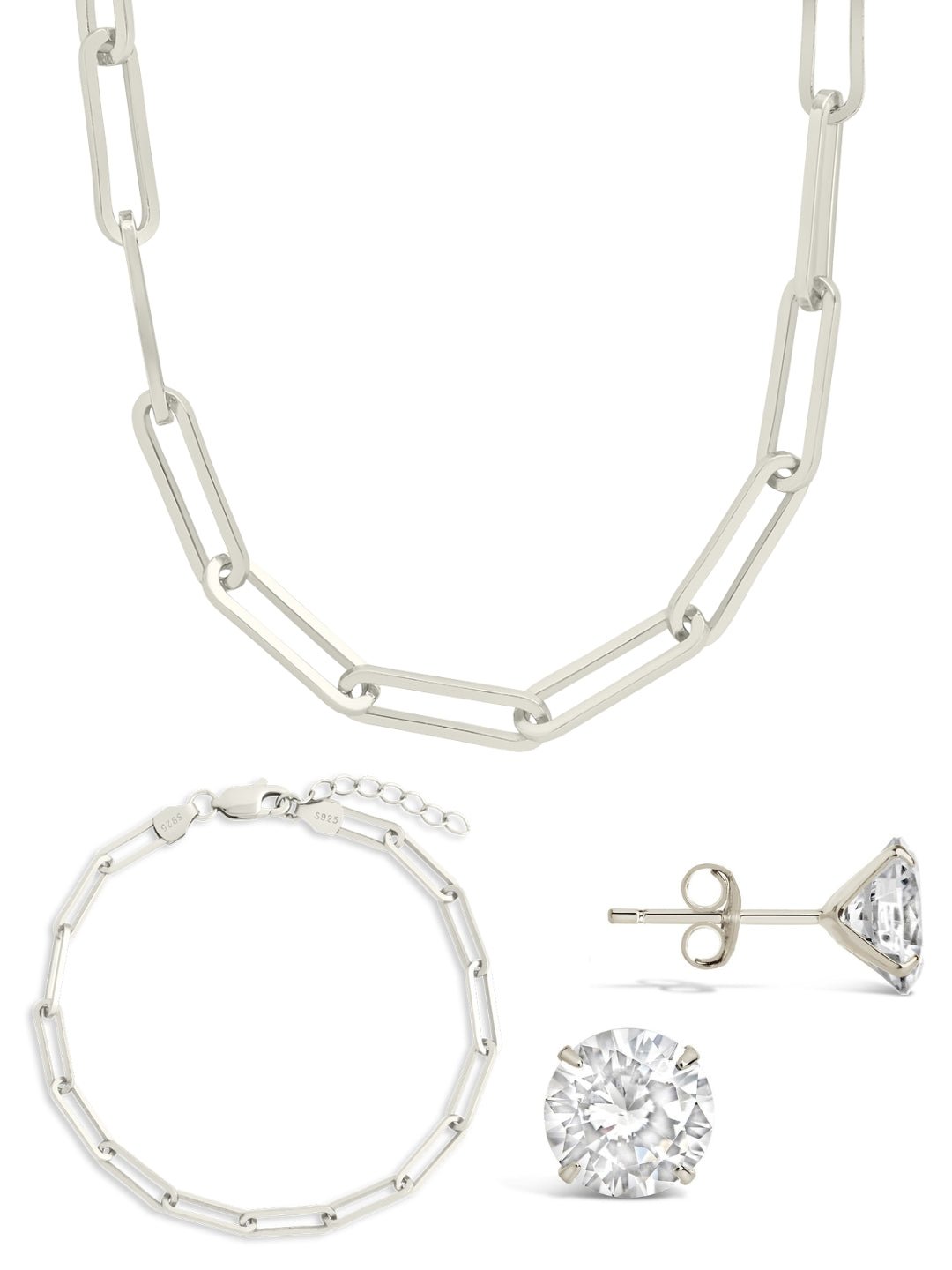Paperclip & Everyday Studs Jewelry Bundle