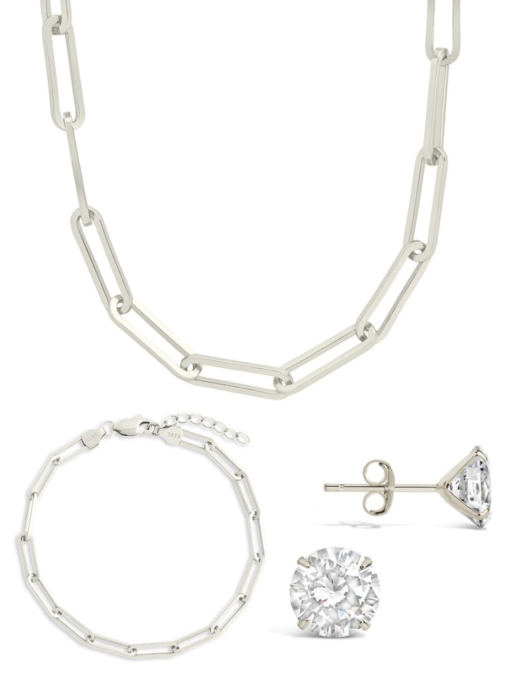 Paperclip & Everyday Studs Jewelry Bundle