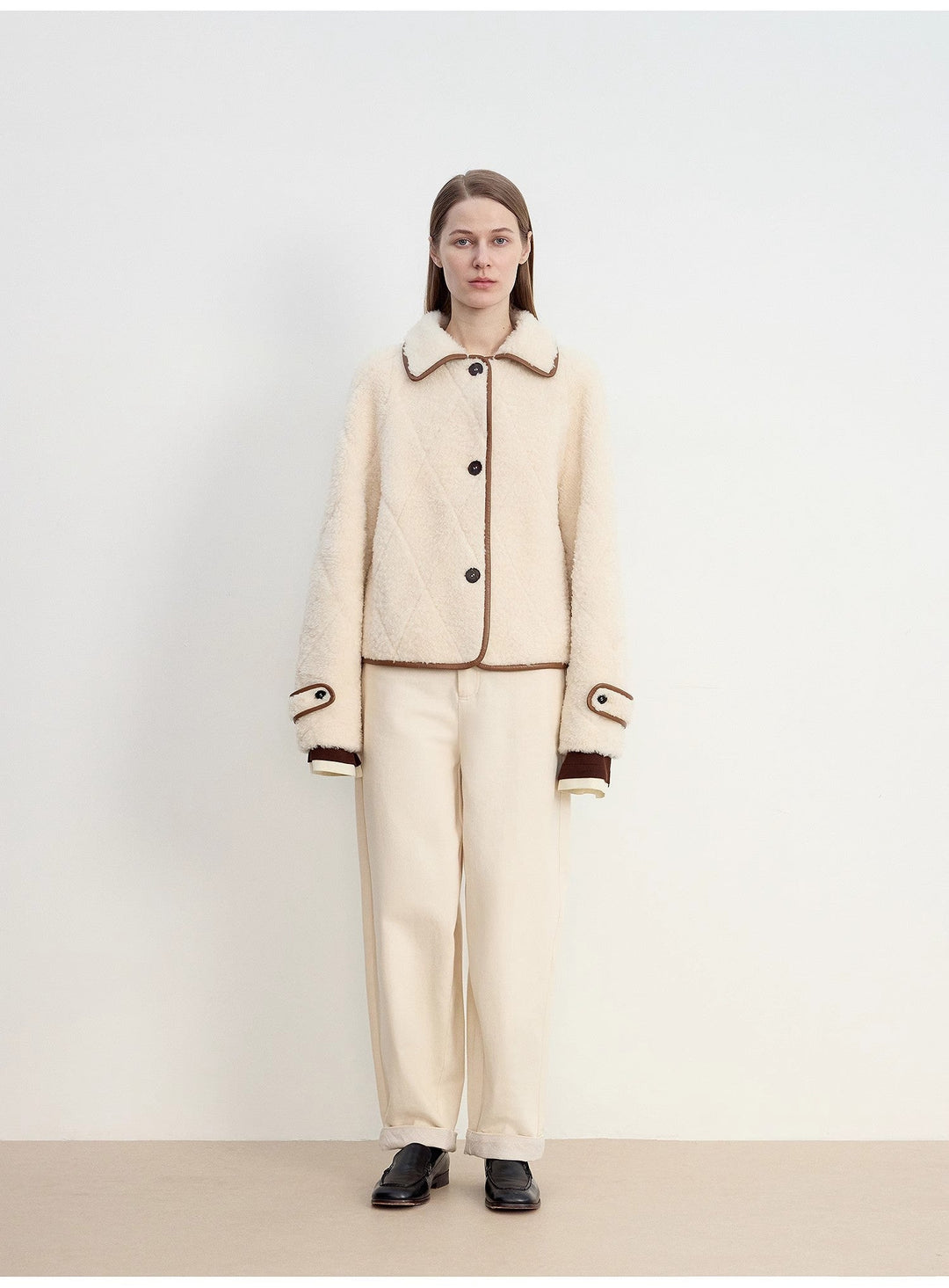 "Modern Milk Cafe" imported Hill fur merino sheepskin fur jacket by Firelady Fur