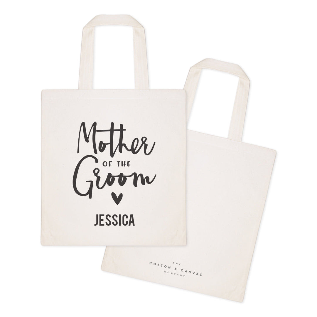 Mother of the Groom Personalized Wedding Cotton Canvas Tote Bag by The Cotton & Canvas Co.