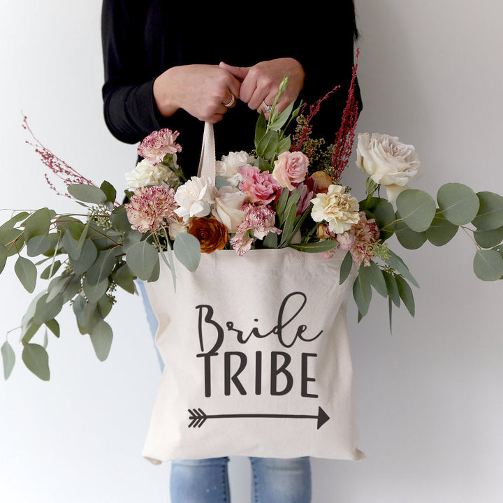 Bride Tribe Wedding Cotton Canvas Tote Bag by The Cotton & Canvas Co.